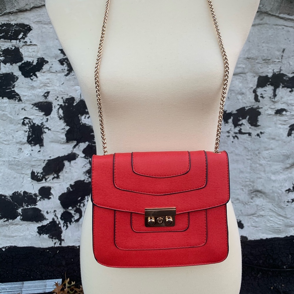 Clarins Red Shoulder Bag